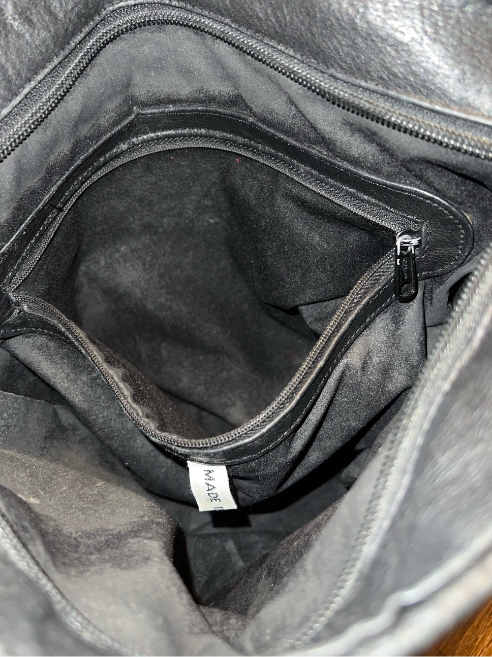 Vintage Brio! Purse Black Leather Braided Strap Crossbody Satchel Bag - Picture 9 of 9